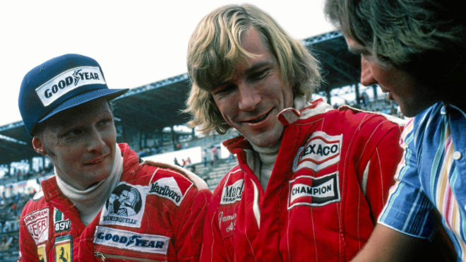 Niki Lauda y James Hunt.