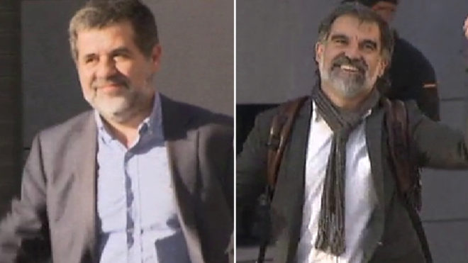 Jordi Snchez (presidente de la Asamblea Nacional Catalana) y Jordi...