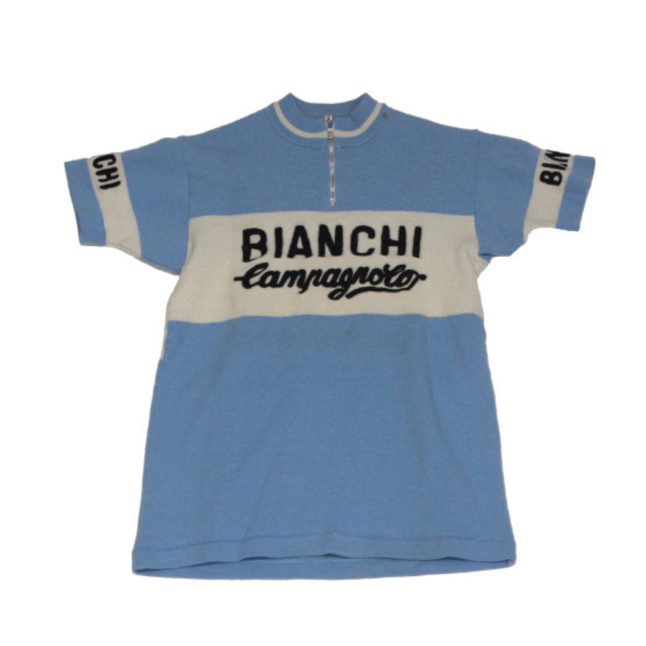 Pull Maillot Cyclisme Vintage Bianchi – Campagnolo (taille L, Acrylique, Old School)