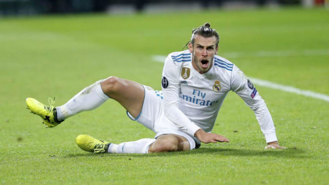Bale durante un partido de esta temporada