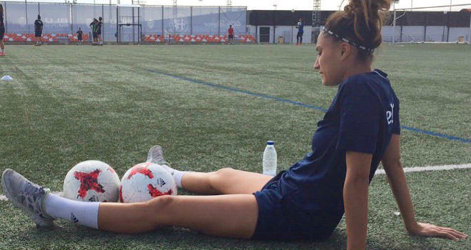 Dbora Garca durante un entrenamiento en Valencia.