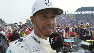 Hamilton, minutos despus de acabar el GP de Mxico.