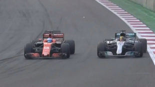 Alonso y Hamilton, en el Autdromo Hermanos Rodrguez.