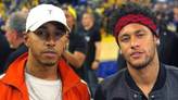 Neymar y Hamilton, juntos en un partido de baloncesto