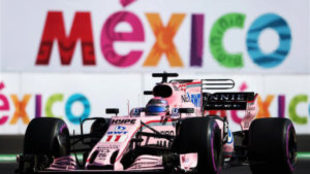 Sergio Prez, rodando con su Force India en Mxico