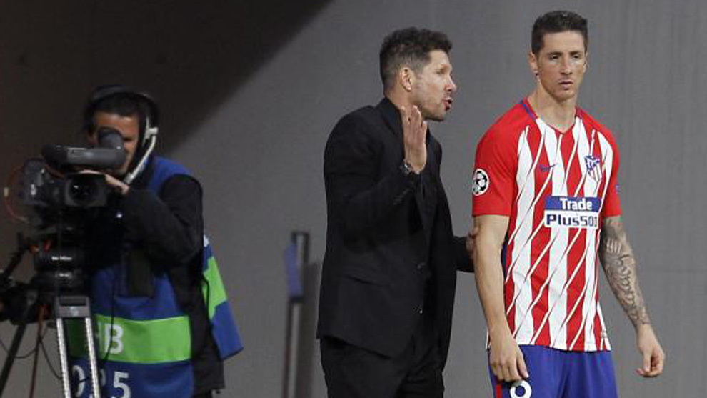 Simeone y Torres, en el Atlético-Qarabag