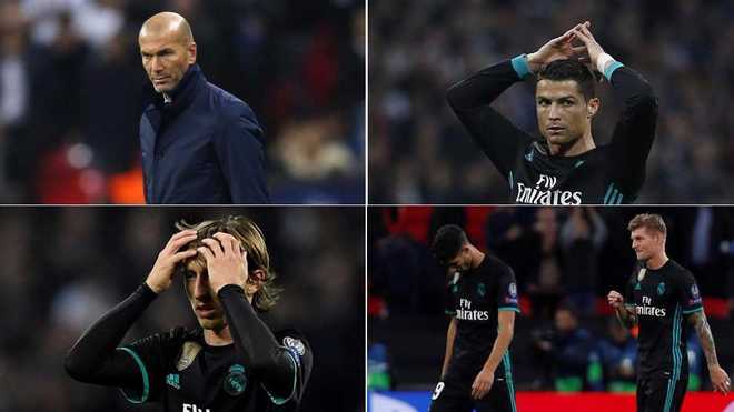 Zidane y los jugadores del Real Madrid se desesperaron en Wembley.