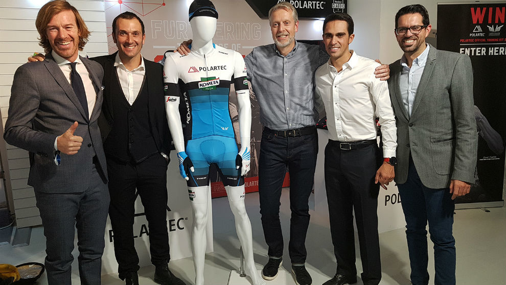Lorenzo Negri, Ivn Basso, Gary Smith, Alberto y Fran Contador, con...