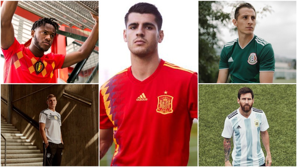 Las camisetas de Messi, Morata, Kroos y Guardado para el Mundial de Rusia 2018