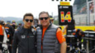 Lando Norris con Zak Brown en Spa Francorchamps