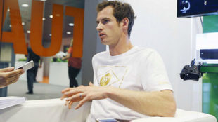 Andy Murray durante una entrevista con MARCA en el Mutua Madrid Open.