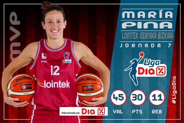 Mara Pina, jugadora del Lointek Gernika Bizkaia, ha sido este fin de...