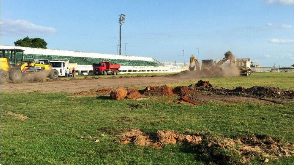 Estado de las obras de remodelacin del estadio.