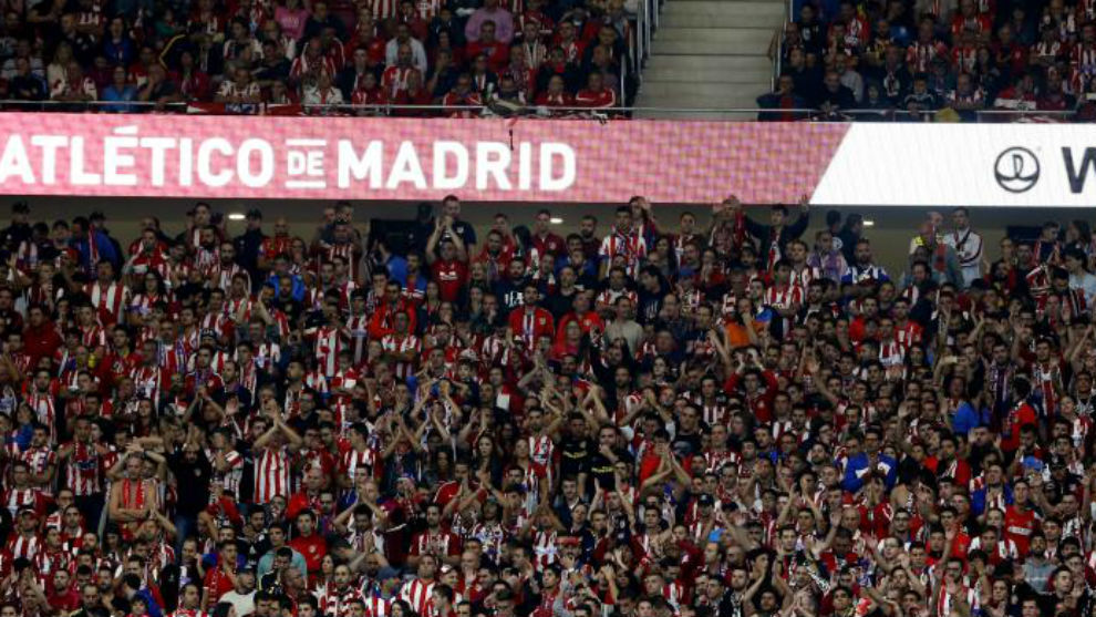 La aficin del Atltico de Madrid, en el Wanda Metropolitano