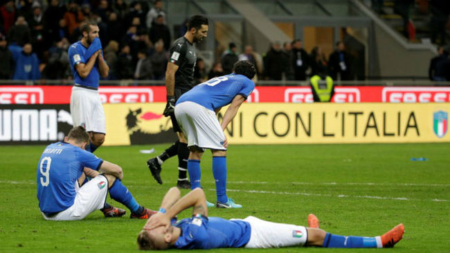 La desolacin italiana tras quedarse fuera del Mundial de Rusia.