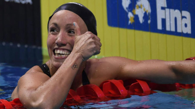Jessica Vall en el pasado Mundial de natacin de Budapest