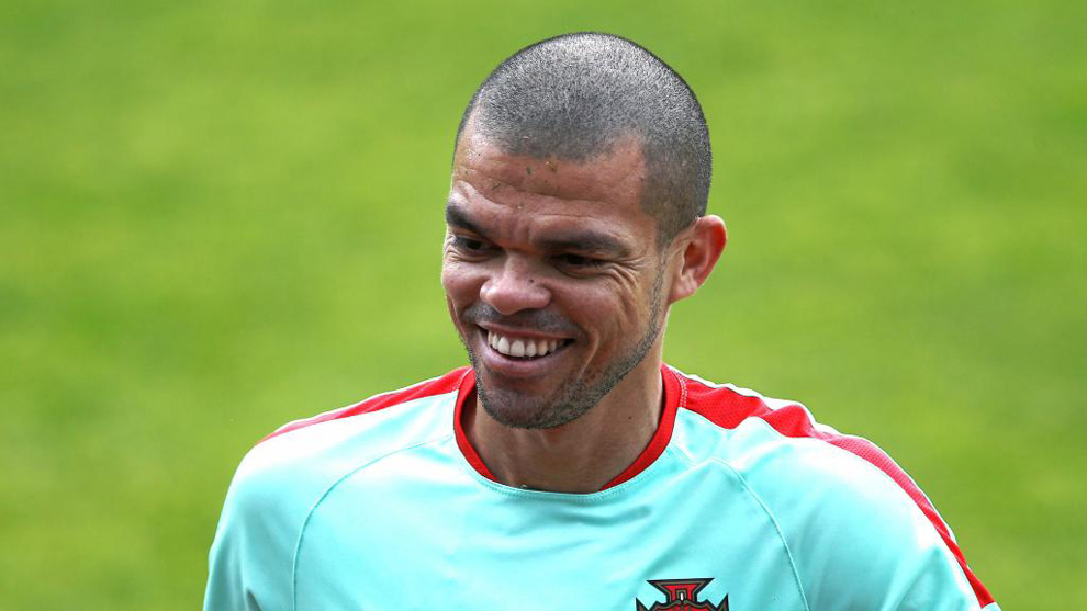 Pepe (34), en un entrenamiento de la seleccin de Portugal