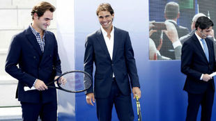 Nadal y Federer, en la presentacin de la Rafa Nadal Academy
