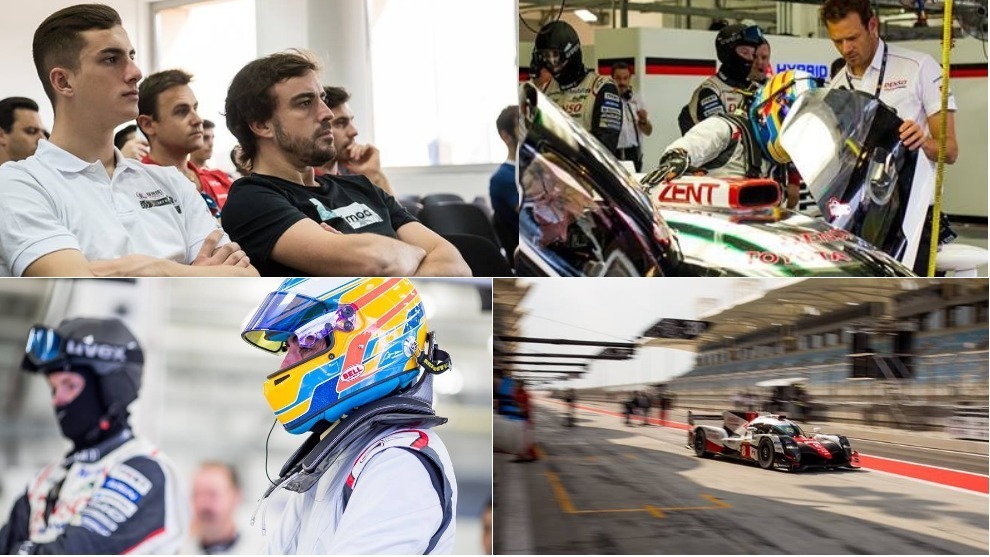 Fernando Alonso, en el test FIA WEC de Bahrin