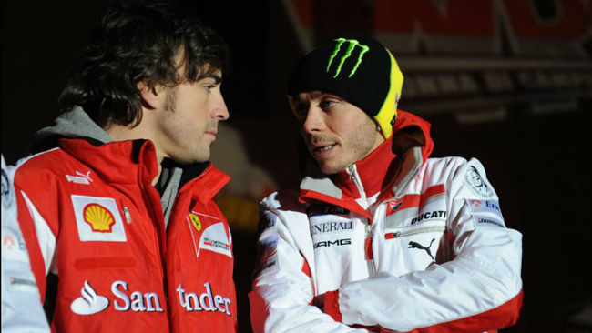Alonso y Rossi en Madonna di Campiglio en 2012