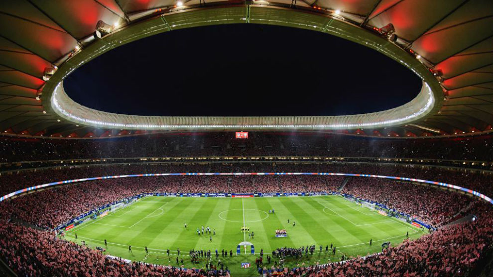 Imagen del Wanda Metropolitano antes de un partido.