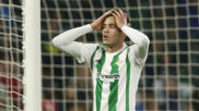 Sanabria se lamenta en el partido ante el Girona.