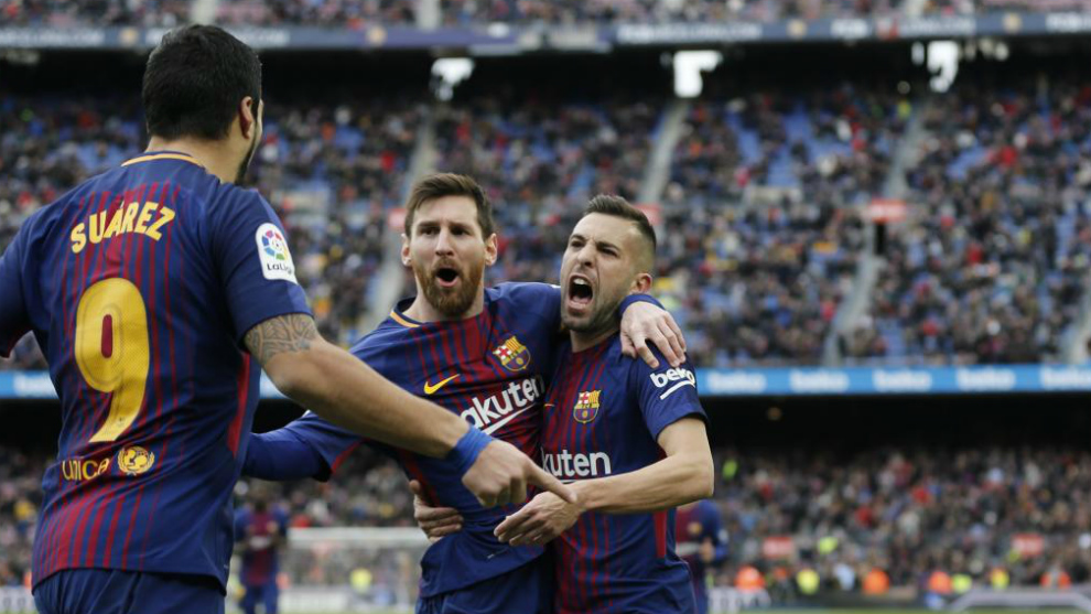 Messi celebra el 2-1 contra el Celta de Vigo.