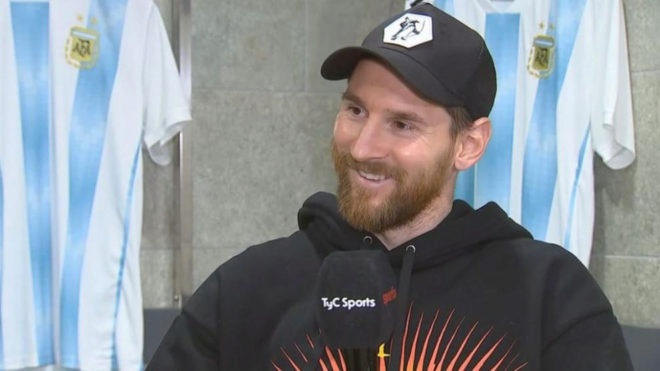 Messi, en la entrevista con TyC Sports.
