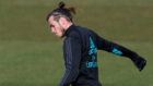 Gareth Bale, en el entrenamiento de este jueves
