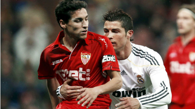 Navas y Cristiano, en un partido de 2009.