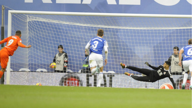 Borja Bastn marca ante le Real el 0-1, de penalti.