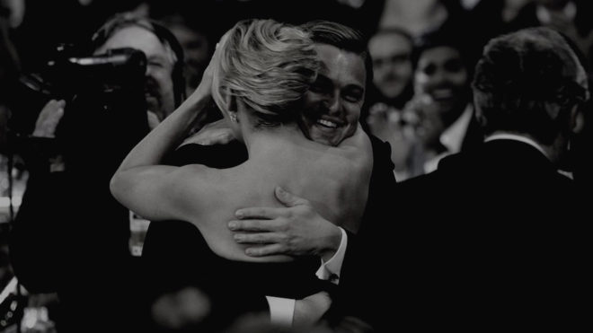 Leonardo DiCaprio y Kate Winslet en los Globos de Oro de 2009
