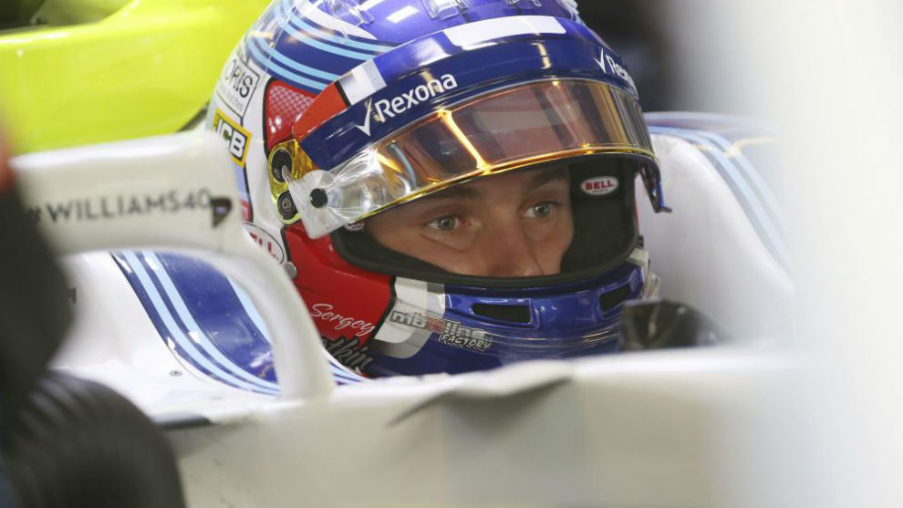 Sirotkin, durante los test de Abu Dabi con Williams F1.