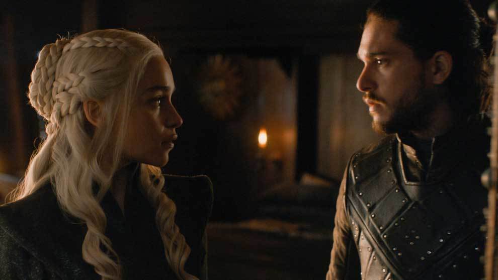 Jon Nieve (Kit Harington) y Daenerys Targaryen (Emilia Clarke) en...
