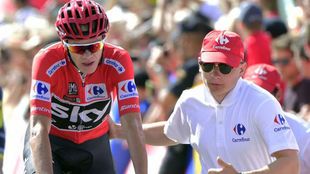 Froome, al acabar una etapa de la Vuelta a Espaa