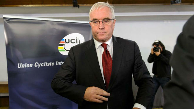 Pat McQuaid en 2012 cuando era presidente de la UCI.