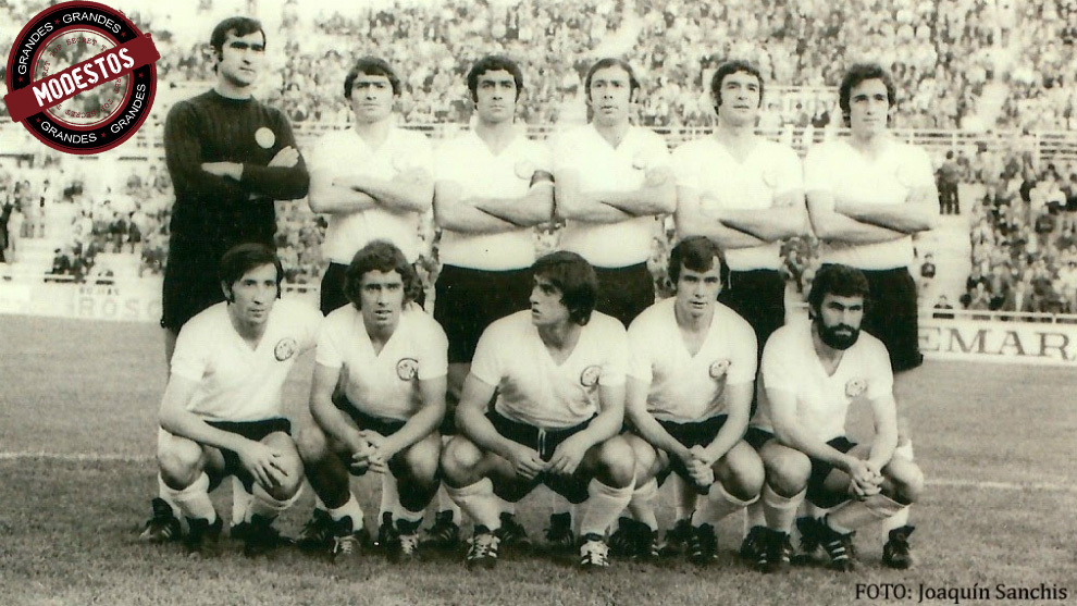 Once inicial del Salamanca en un partido de 1973