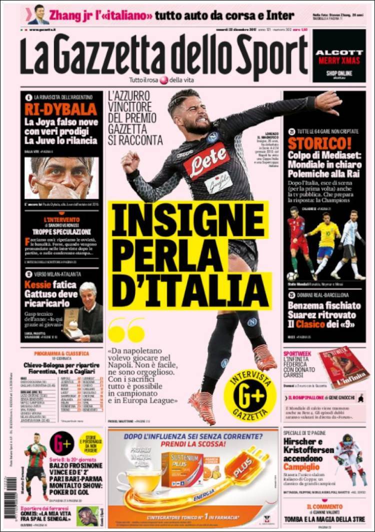 Insigne, the pearl of Italy