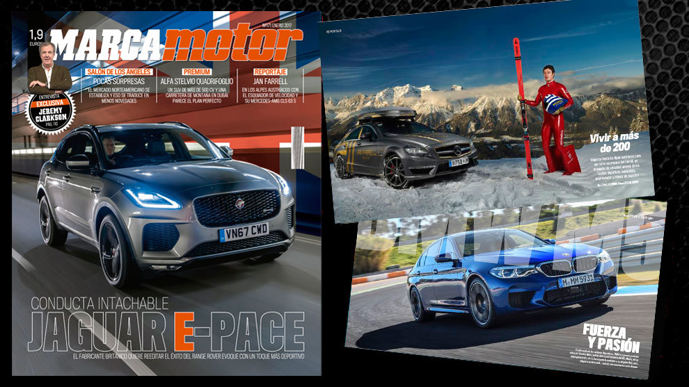 El Jaguar E-Pace y Jeremy Clarkson, protagonistas en la revista Marca motor
