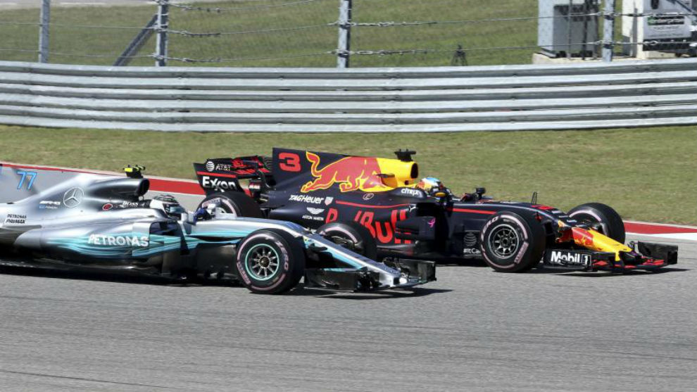 Ricciardo y Bottas, emparejados en un GP de esta temporada.
