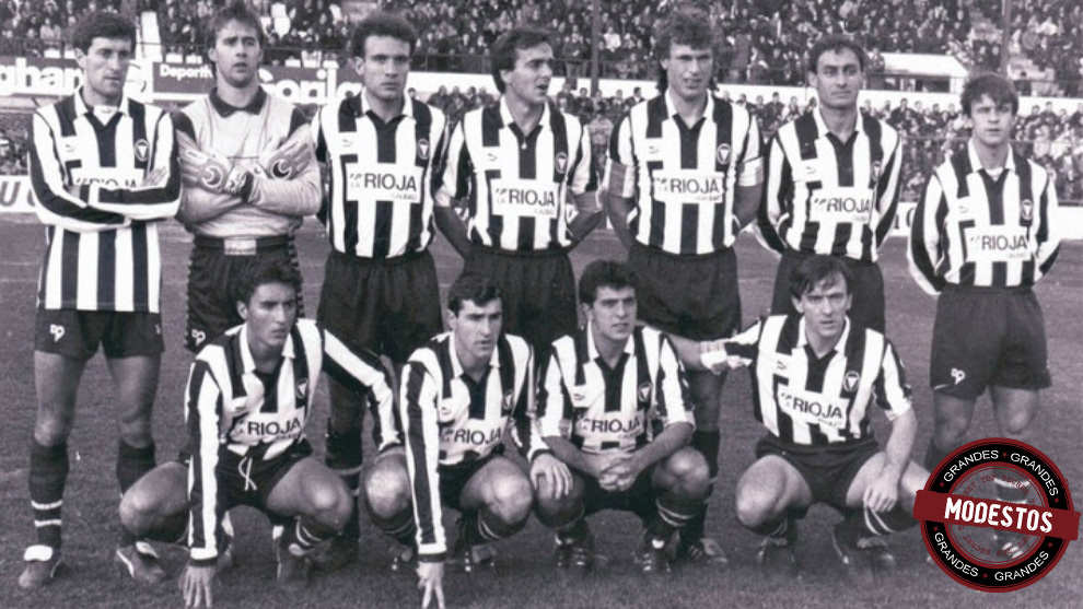 Un once del Logroñés durante aquella mágica 1990-91