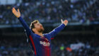 Leo Messi su gol frente al Real Madrid en el Santiago Bernabu.