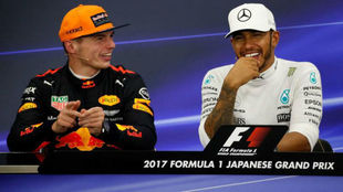 Verstappen y Hamilton en el GP de Japn