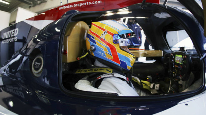 Alonso, en el test de MotorLand Aragn.