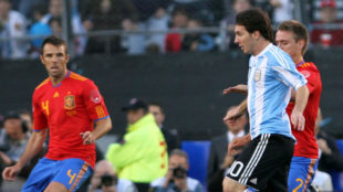 Messi, contra Espaa en el 4-1 de 2010.