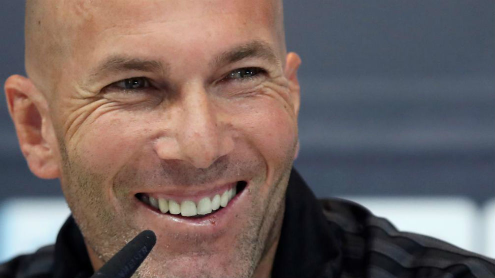 Zidane en la rueda de prensa antes del partido de Copa del Rey