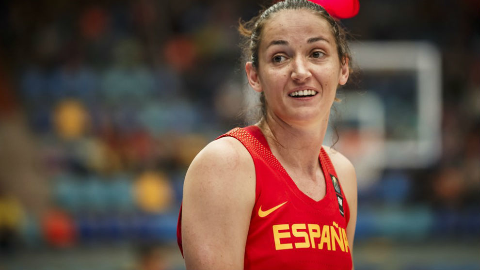 Laia Palau durante el Eurobasket de 2017 contra Espaa