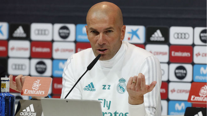 Zidane, en la rueda de prensa previa al partido ante el Celta.