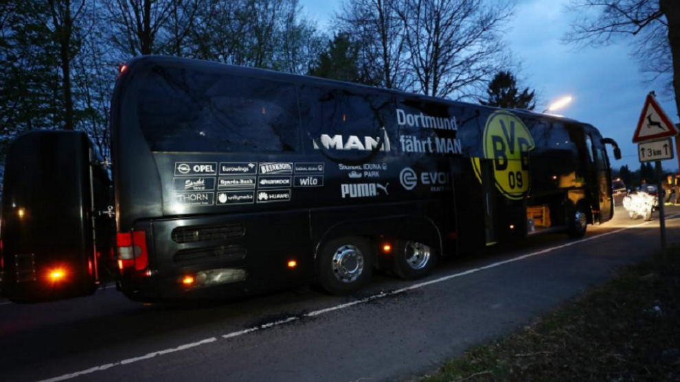 As qued el autobs del Borussia Dortmund