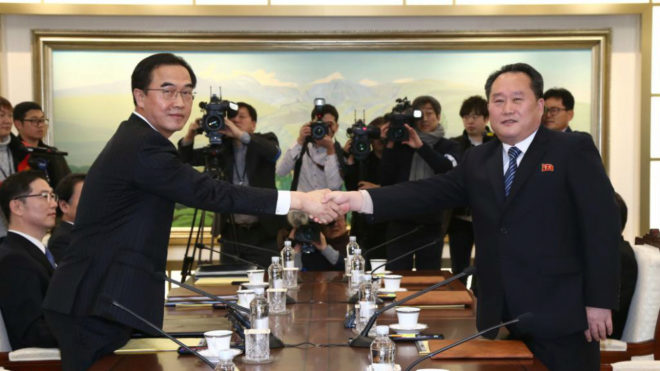 El ministro de Unificacin de Corea del Sur y delegado en jefe Cho...